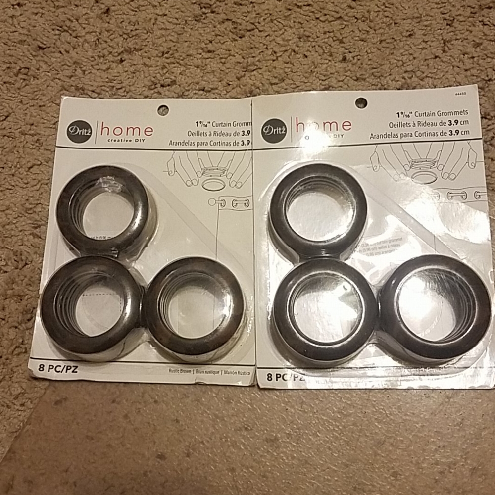 NIB 1 9/16" Curtain Grommets Brown